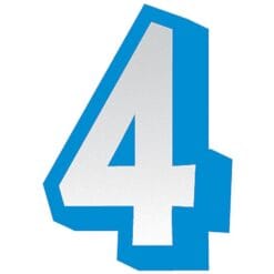 JW Number 4 Sticker