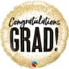 18&Quot; Rnd Grad Gold Glitter Dots Foil Bln