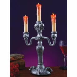 Haunted Mansion Led Skull Candelabra 14&Quot;