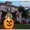 Ghost Face® Pumpkin Lawn Inflatable 6ft 2 Ghost Face® Pumpkin Lawn Inflatable 6Ft