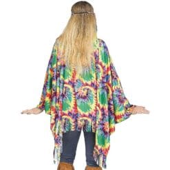 Tie-Dyed Woman's Hippie Poncho