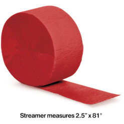 Classic Red Crepe Streamer 81ft