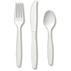 White Cutlery Astd 24CT