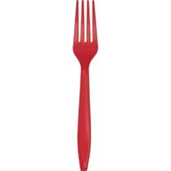 Classic Red Cutlery Forks 24CT
