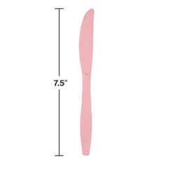 Classic Pink Premium Plastic Knives 24CT