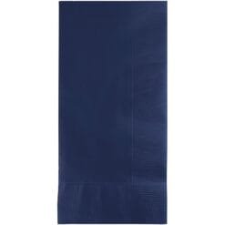 Navy Napkin, Dinner 1/8 FL 50CT