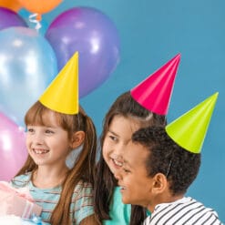 Party Hats Astd Neon Colors 8CT