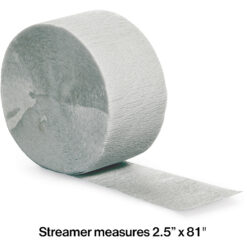 Silver-Shimmering (GRAY) Crepe Streamer 81ft