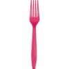 Hot Magenta Cutlery Forks 24Ct