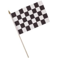 BLK/WHT Check Cloth Flag 12"x18"