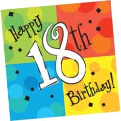 Cake Celebration Napkin Lunch 18yo 16CT