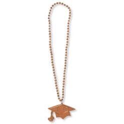 Orange Grad Beads w/Medallion