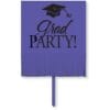 Purple Grad Yard Sign With Fringe