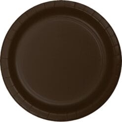 C Brown Plate Paper RND 10" 24CT