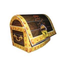 3D Buried Treasure Chest Centerpiece