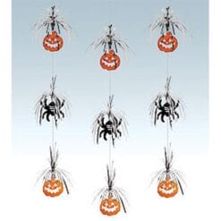 Dangler Pumpkin & Spider Decor 3CT