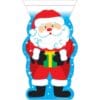 Bag Cello Santa Shape W/Zipper 12Ct