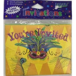 Masquerade Invitations DC GTFLD 8CT