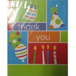 Retro Birthday Thank You Cards 8CT