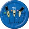 New Year Toast Plates 7&Quot; 18Ct