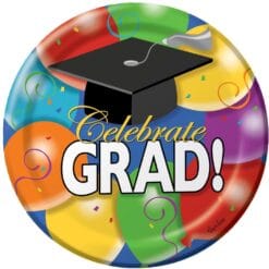 Grad Balloons Plates 9" 8CT