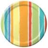 Sunshine Stripes Plates 7&Quot; 8Ct