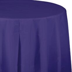 Purple Tablecover 82" RND Plastic