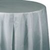 S Silver Tablecover 82" RND Plastic