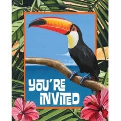 Polynesian Party Invitations 8CT