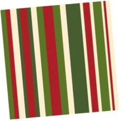 Holly Stripe Napkins Beverage 18CT