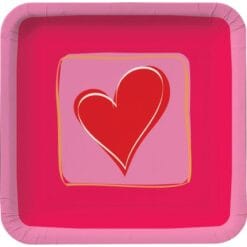 PLT7 SQR DD Heart/Stripe 8CT