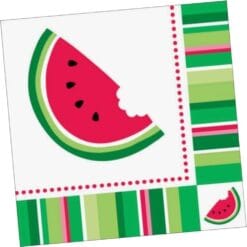 Watermelon Stripe Napkins Lunch 18CT