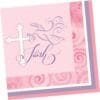 Faithful Dove Pink Napkins Lunch 16Ct