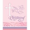 Faithful Dove Pink Invitations Christening 8Ct