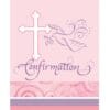 Faithful Dove Pink Invitations Confirmation 8CT