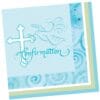 Faithful Dove Blue Napkins Beverage Confirmation 16Ct