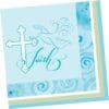 Faithful Dove Blue Napkins Lunch 16Ct
