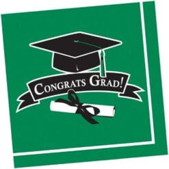 Green Grad Napkins Lunch 36CT 2P