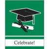 Green Grad Invitations 25Ct