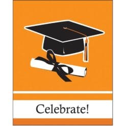 Orange Grad Invitations 25CT.