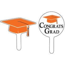 Orange Grad Cupcake Pics 24CT