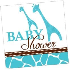 Wild Safari Blue Napkins Beverage 16CT