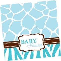 Wild Safari Blue Napkins Lunch 16CT