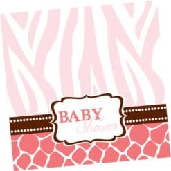 Wild Safari Pink Napkin Lunch 3P 16CT