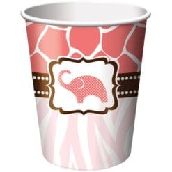 Wild Safari Pink Cups Hot/Cold 9oz 8CT