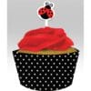 Ladybug Cup Cake Wraps w/Picks 12CT 2 Ladybug Cup Cake Wraps W/Picks 12Ct