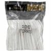 Forks White Full Sized 100CT 1 Forks White Full Sized 100Ct