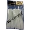 White Plastic Knives 50St