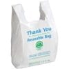 Duro Bag Thank You Reusable Plas-T-Sak Carry-Out Bags, White 500Ct