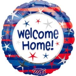 18" RND Welcome Home Patriotic Foil BLN